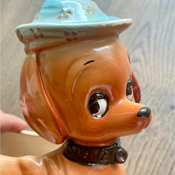VTG/Retro Dog/Dachshund Ceramic Planter - Picture 5 of 10